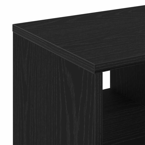 Bijzettafel Zwart Eiken 50x30x50 cm Samengesteld Hout 7