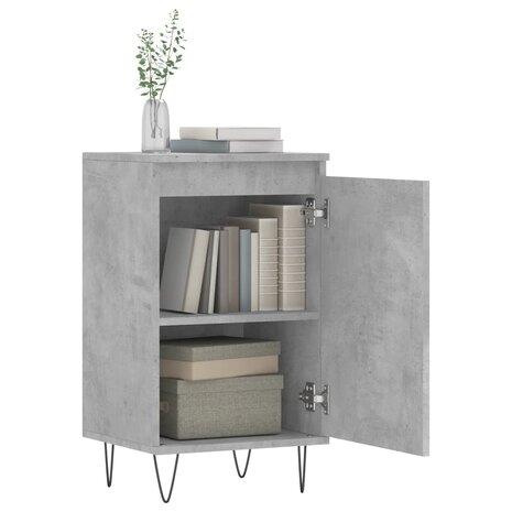 Dressoir 40x35x70 cm bewerkt hout betongrijs 4