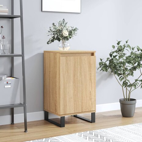 Dressoir 40x35x70 cm bewerkt hout sonoma eikenkleurig 1