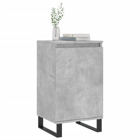 Dressoir 40x35x70 cm bewerkt hout betongrijs 3