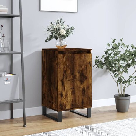 Dressoir 40x35x70 cm bewerkt hout gerookt eikenkleurig 1