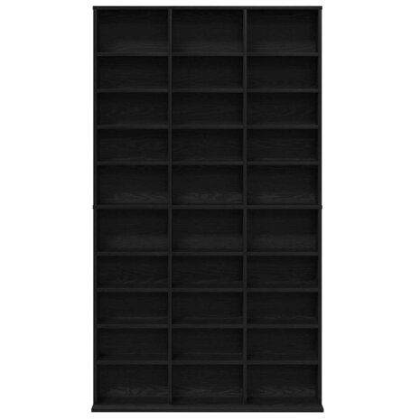 CD-kast 101x23x177,5 cm bewerkt hout zwart eikenkleurig 5