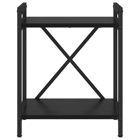 Boekenkast Zwart eiken 40 x 30 x 48.5 cm Bewerkt hout 4