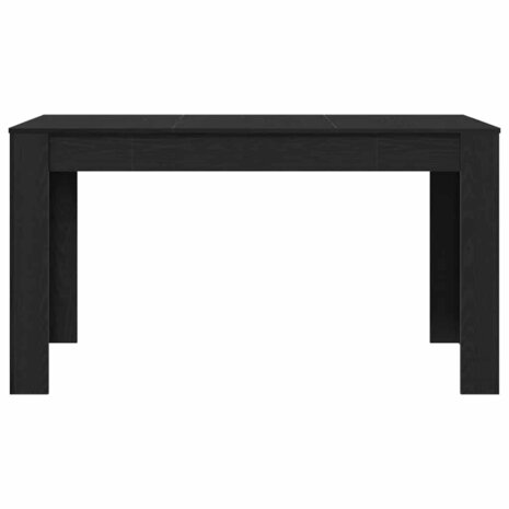Eettafel Zwart Eiken 140x74,5x76 cm Geengineerd Hout 4