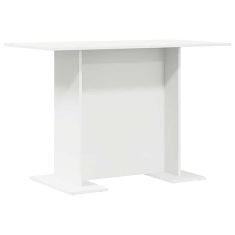 Eettafel 110x60x75 cm bewerkt hout wit 6