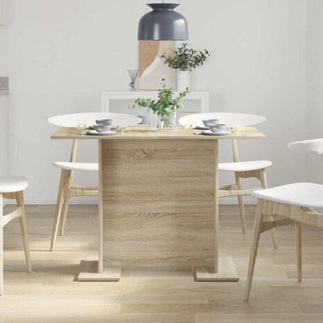 Eettafel 10x60x75 cm bewerkt hout sonoma eikenkleurig 3