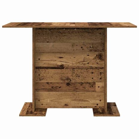 Eettafel 110x60x75 cm bewerkt hout oud houtkleurig 4
