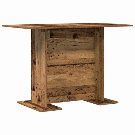 Eettafel 110x60x75 cm bewerkt hout oud houtkleurig 6