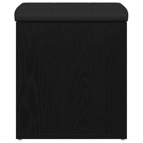 Opslagbank 40x40x45 cm bewerkt hout zwart eikenkleurig 6