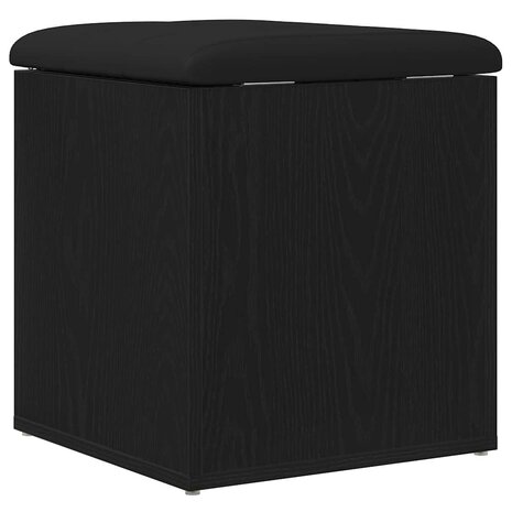 Opslagbank 40x40x45 cm bewerkt hout zwart eikenkleurig 7