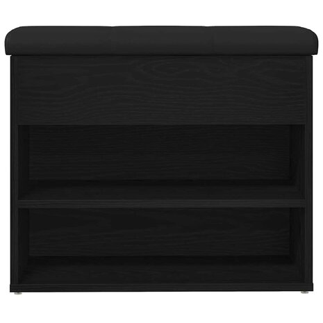 Opslagbank 60x30x48 cm bewerkt hout zwart eikenkleurig 5