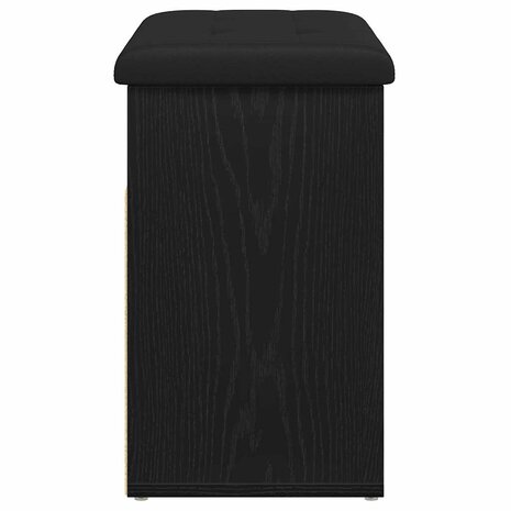 Opslagbank 60x30x48 cm bewerkt hout zwart eikenkleurig 6