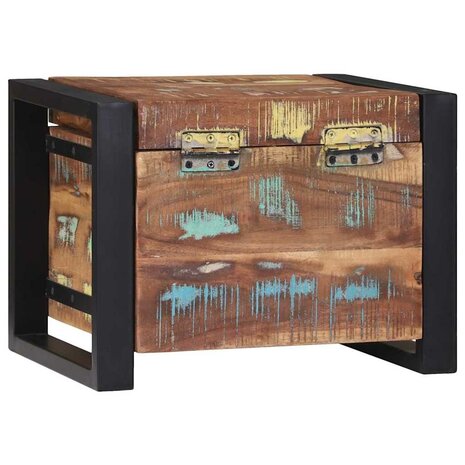 Opbergkisten 40x30x30cm van Massief Teruggewonnen Hout en Metaal 6