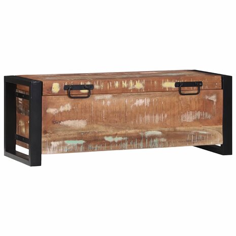 Opbergkisten 80x30x30cm van Massief Gerecycled Hout en Metaal 3