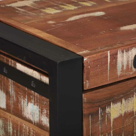 Opbergkisten 80x30x30cm van Massief Gerecycled Hout en Metaal 7