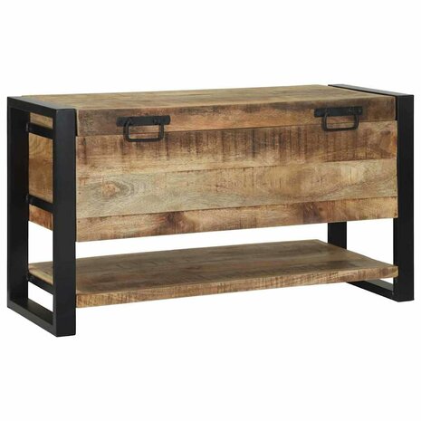 Opbergkist 80x35x45 cm massief ruw mangohout 2