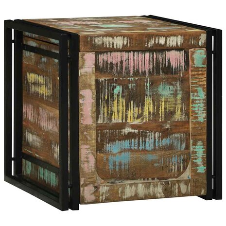 Opbergkisten met opslag 50 x 50 x 50 cm Massief gerecycled hout 1