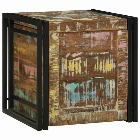 Opbergkisten met opslag 50 x 50 x 50 cm Massief gerecycled hout 2