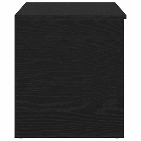 Opbergkist Zwart Eiken 84x42x46 cm Bewerkt Hout 7