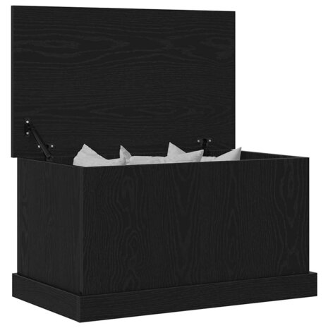 Opbergkist 70x40x38 cm bewerkt hout zwart eikenkleurig 2