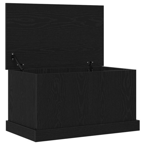 Opbergkist 70x40x38 cm bewerkt hout zwart eikenkleurig 4