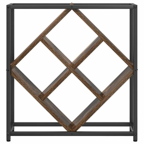 Wijnrek 51x18x52,5 cm bewerkt hout gerookt eikenkleurig 5