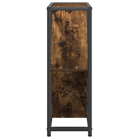 Wijnrek 51x18x52,5 cm bewerkt hout gerookt eikenkleurig 6