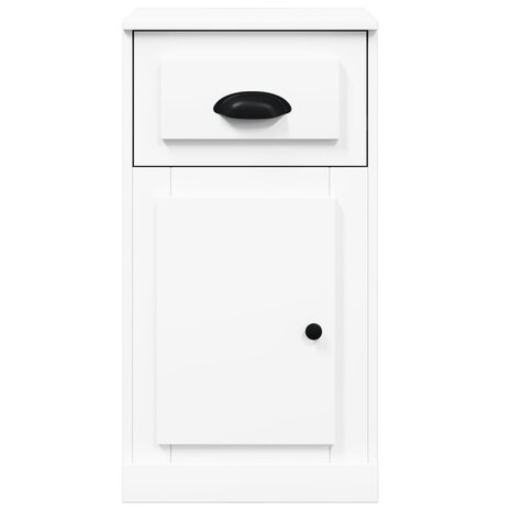 Bijzetkast met lade 40x50x75 cm bewerkt hout wit 6