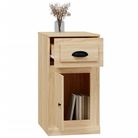 Bijzetkast met lade 40x50x75 cm bewerkt hout sonoma eikenkleur 5