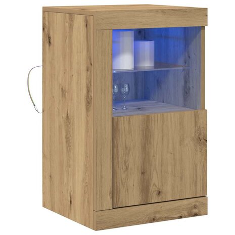 Bijzetkast 2 pcs artisanaal eikenkleurig 41 x 37 x 67 cm 3