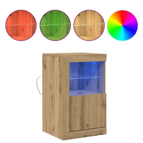 Bijzetkast 2 pcs artisanaal eikenkleurig 41 x 37 x 67 cm 4