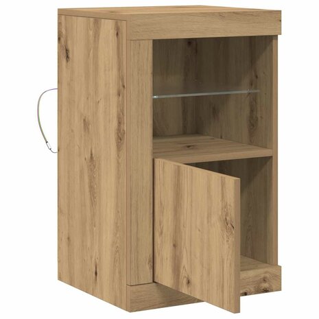 Bijzetkast 2 pcs artisanaal eikenkleurig 41 x 37 x 67 cm 6