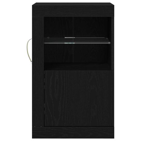 Bijzetkast 2 pcs Zwart eiken 41 x 37 x 67 cm Bewerkt hout 5