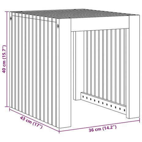 Tuin Bijzettafel 43 x 36 x 40 cm Van massief teakhout 9