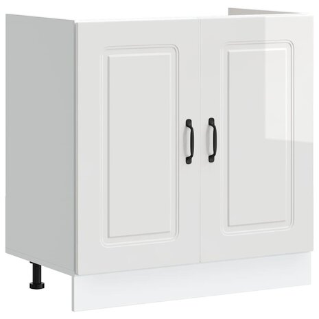 Keukenkast Kalmar 2 pcs Wit 80 x 46 x 81.5 cm Bewerkt hout 4