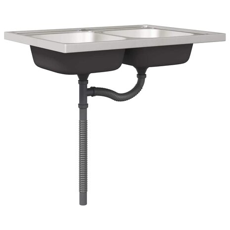 Keukenkast Kalmar 2 pcs Wit 80 x 46 x 81.5 cm Bewerkt hout 5