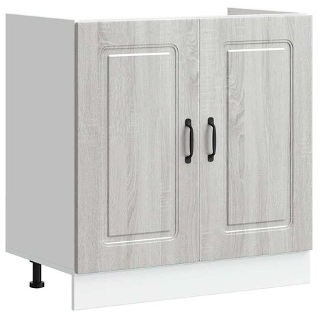 Keukenkast Kalmar 2 pcs Grijs 80 x 46 x 81.5 cm Bewerkt hout 4