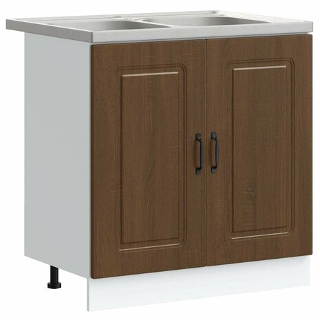 Keukenkast Kalmar 2 pcs Bruin 80 x 46 x 81.5 cm Bewerkt hout 2