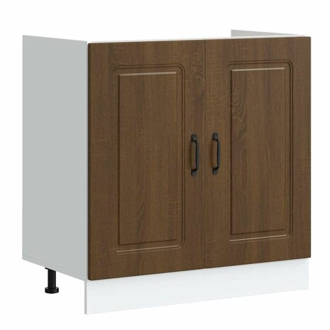 Keukenkast Kalmar 2 pcs Bruin 80 x 46 x 81.5 cm Bewerkt hout 4