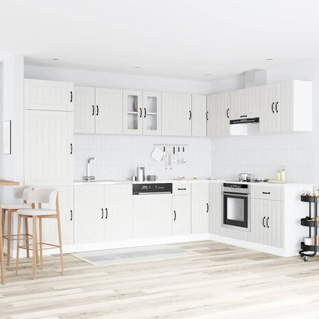 Keukenkast met opslag 2 pcs Wit 80 x 46 x 81.5 cm Bewerkt hout 1