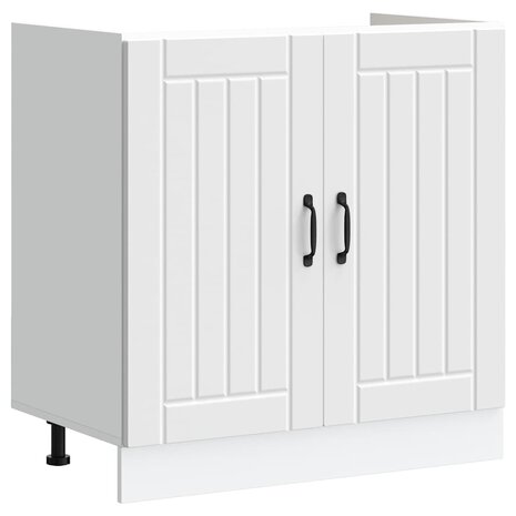 Keukenkast met opslag 2 pcs Wit 80 x 46 x 81.5 cm Bewerkt hout 4