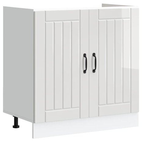 Keukenkast met opslag 2 pcs Wit 80 x 46 x 81.5 cm Bewerkt hout 4