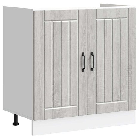 Keukenkast met opslag Lucca 2 pcs Lichtgrijs 80 x 46 x 81.5 cm 4