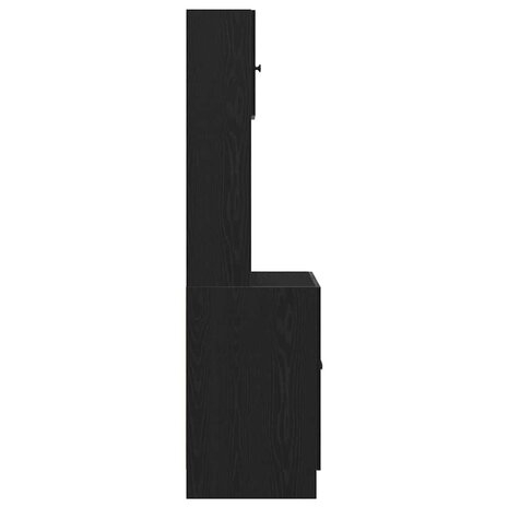 Keukenkast met plank Zwart eiken 60 x 50 x 180 cm Bewerkt hout 6
