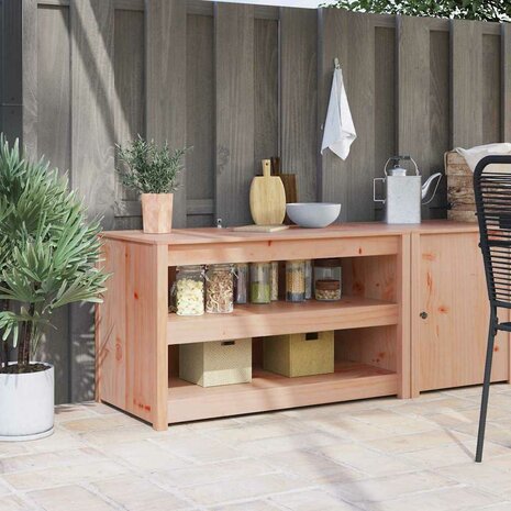 Keukenkast met plank Bruin 106 x 55 x 64 cm Massief grenenhout 1