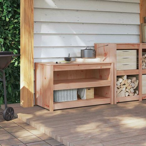Keukenkast met plank Bruin 106 x 55 x 64 cm Massief grenenhout 4