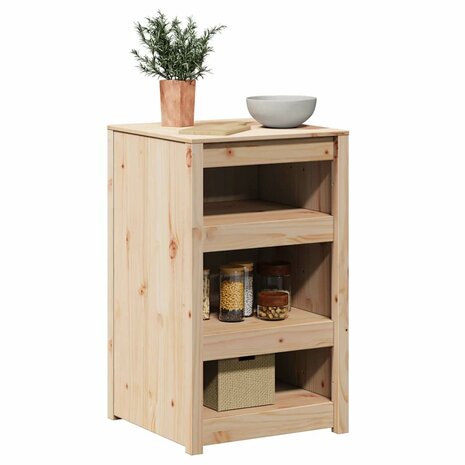 Keukenkast met plank Bruin 55 x 55 x 92 cm Massief grenenhout 3