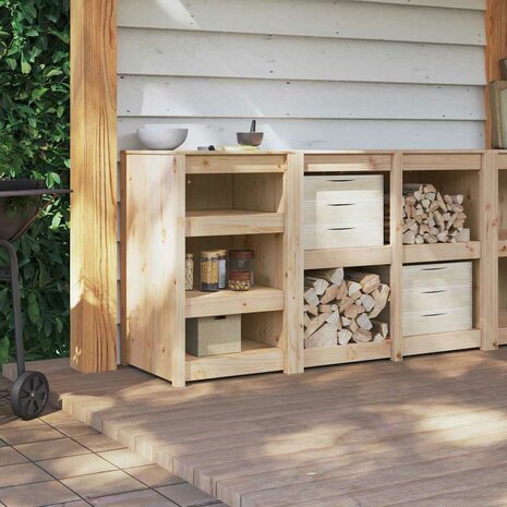 Keukenkast met plank Bruin 55 x 55 x 92 cm Massief grenenhout 4