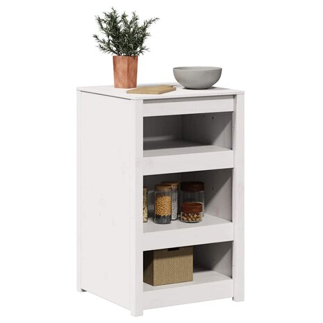 Keukenkast met plank Wit 55 x 55 x 92 cm Massief grenenhout 3