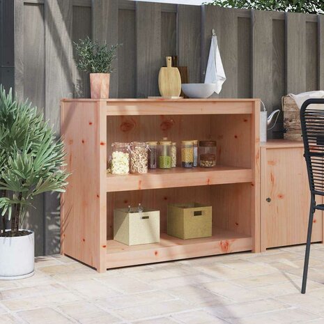 Keukenkast met plank Bruin 106 x 55 x 92 cm massief douglas 1